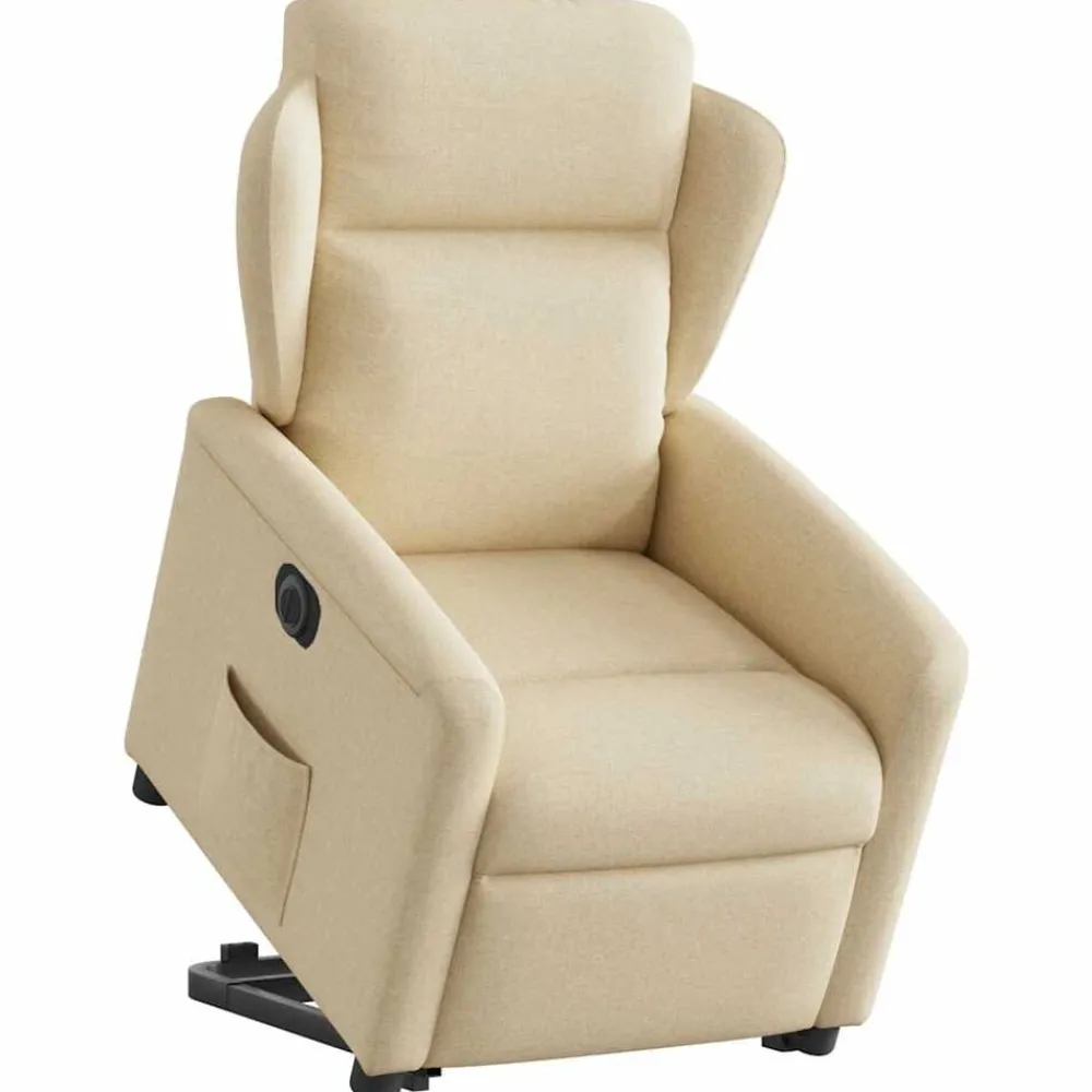 vidaXL Sillas-Sillón eléctrico reclinable elevable de tela color