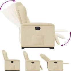 vidaXL Sillas-Sillón eléctrico reclinable elevable de tela color
