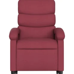 vidaXL Sillón eléctrico reclinable elevable de tela rojo tinto Rojo vino tinto Clearance