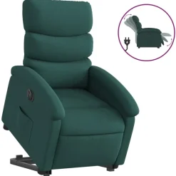 vidaXL Sillas-Sillón eléctrico reclinable elevable de tela