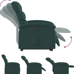vidaXL Sillas-Sillón eléctrico reclinable elevable de tela