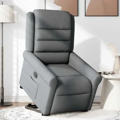 vidaXL Sillas-Sillón eléctrico reclinable elevable de tela