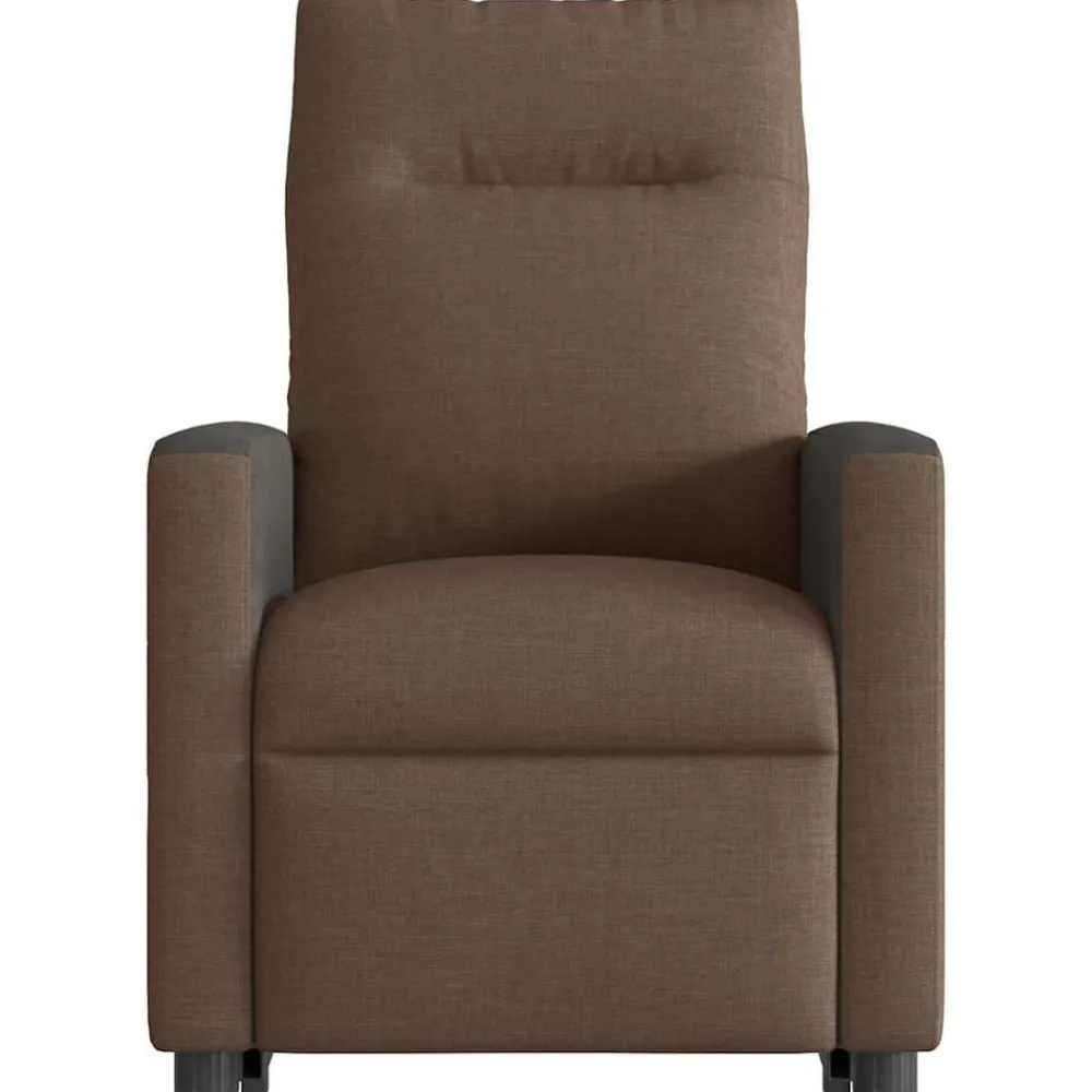 vidaXL Sillón eléctrico reclinable elevable de tela marrón Marrón Outlet