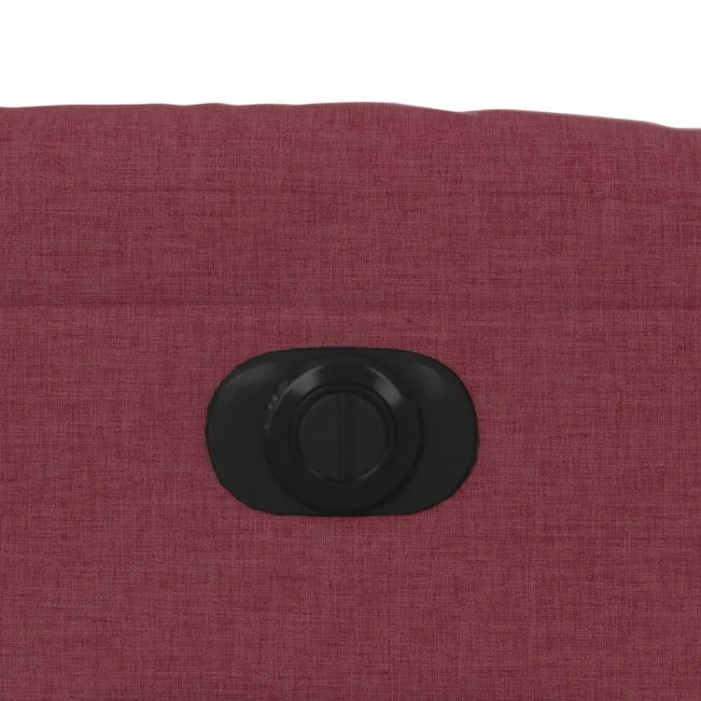vidaXL Sillón eléctrico reclinable elevable de tela rojo tinto Rojo vino tinto New