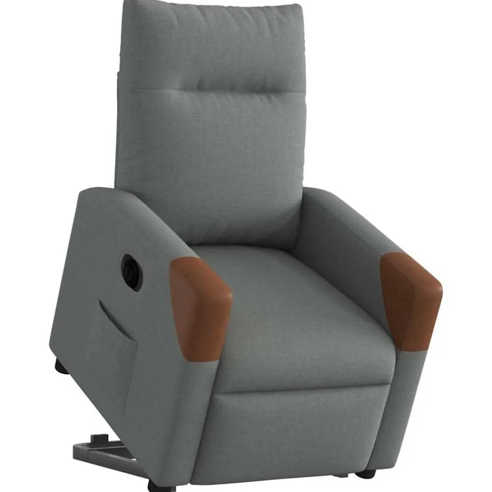vidaXL Sillas-Sillón eléctrico reclinable elevable de tela