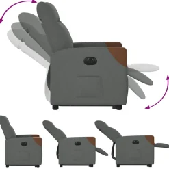 vidaXL Sillas-Sillón eléctrico reclinable elevable de tela