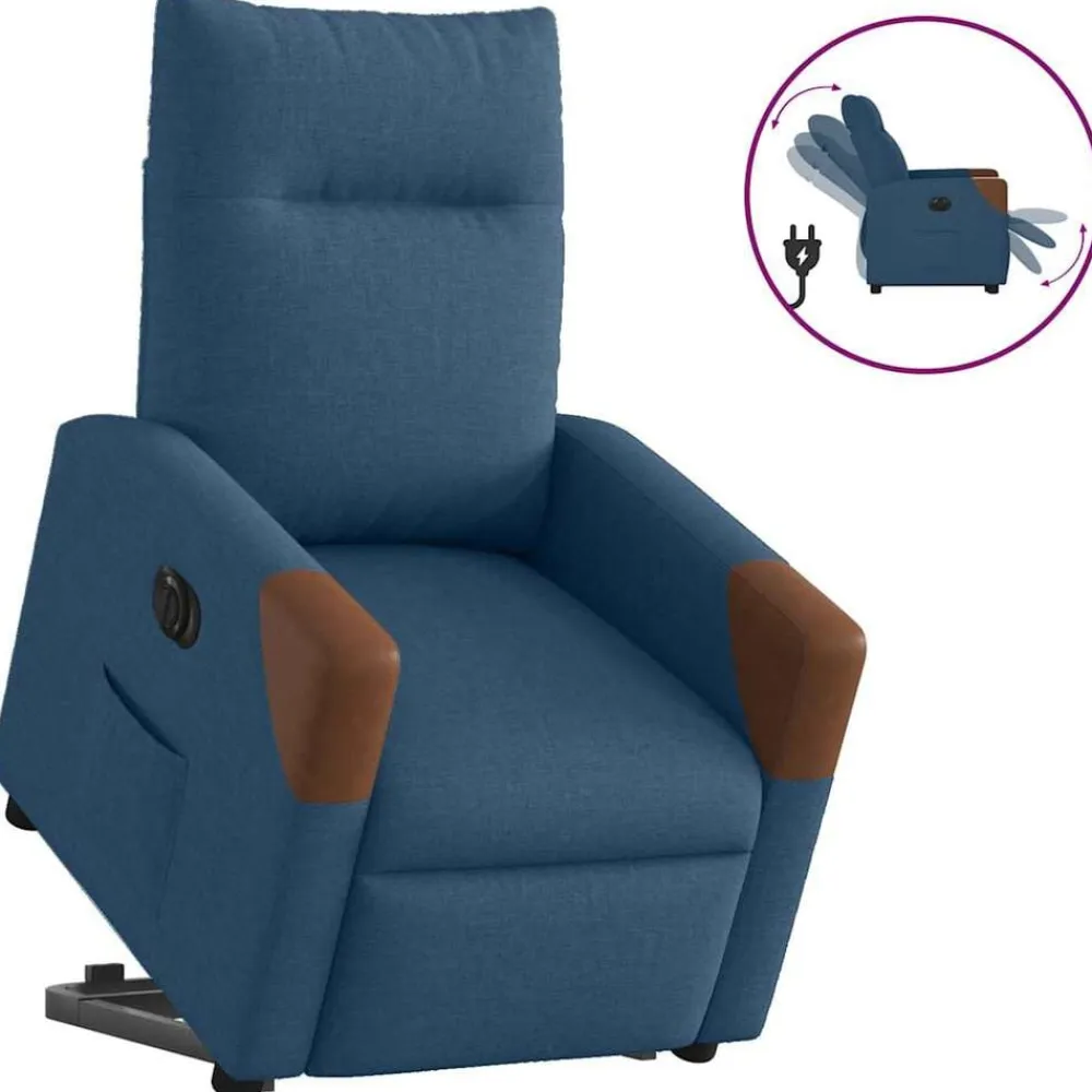 vidaXL Sillas-Sillón eléctrico reclinable elevable de tela