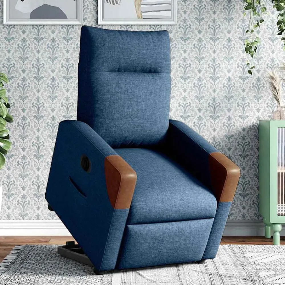 vidaXL Sillas-Sillón eléctrico reclinable elevable de tela