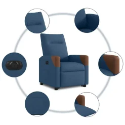 vidaXL Sillas-Sillón eléctrico reclinable elevable de tela