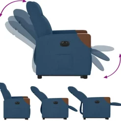 vidaXL Sillas-Sillón eléctrico reclinable elevable de tela