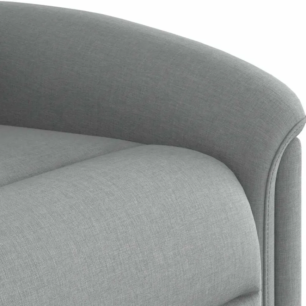 vidaXL Sillón eléctrico reclinable elevable de tela Gris claro
