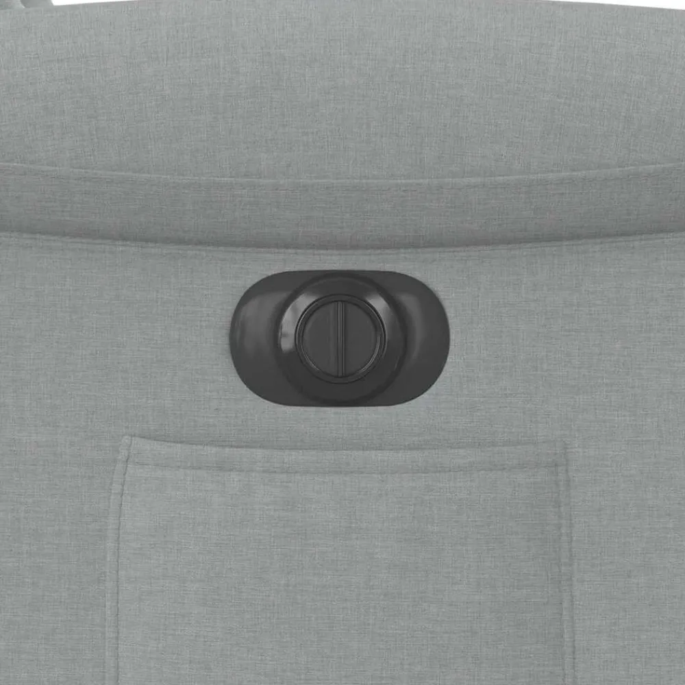 vidaXL Sillón eléctrico reclinable elevable de tela Gris claro