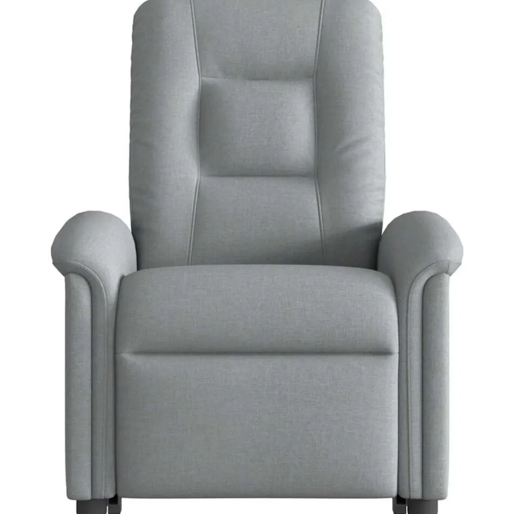 vidaXL Sillón eléctrico reclinable elevable de tela Gris claro