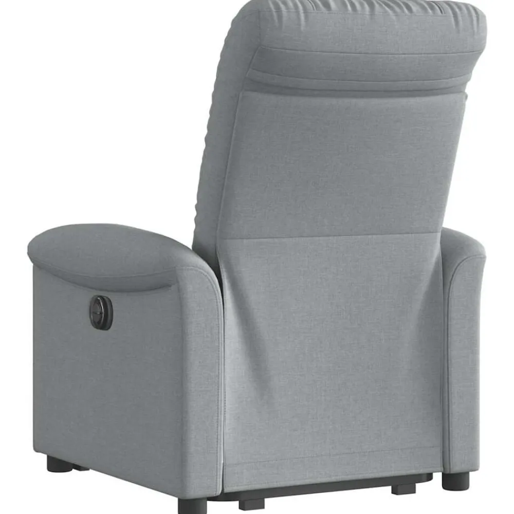 vidaXL Sillón eléctrico reclinable elevable de tela Gris claro