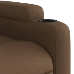 vidaXL Sillas-Sillón eléctrico reclinable elevable de tela marrón