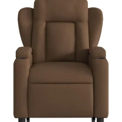 vidaXL Sillas-Sillón eléctrico reclinable elevable de tela marrón