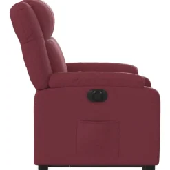 vidaXL Sillas-Sillón eléctrico reclinable elevable de tela rojo tinto