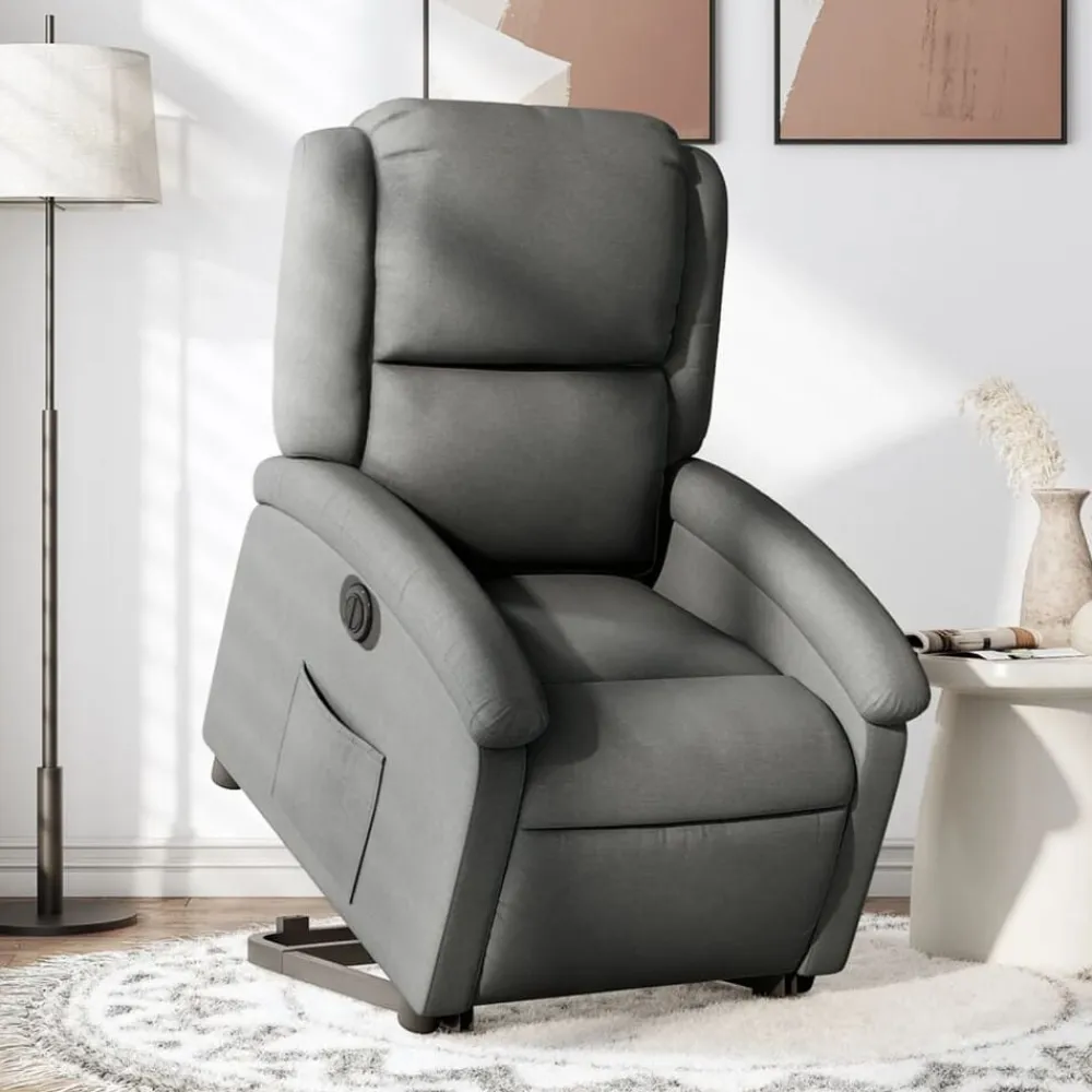 vidaXL Sillas-Sillón eléctrico reclinable elevable de tela