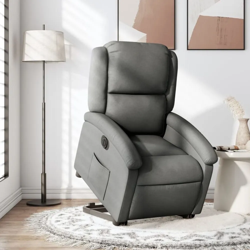 vidaXL Sillas-Sillón eléctrico reclinable elevable de tela