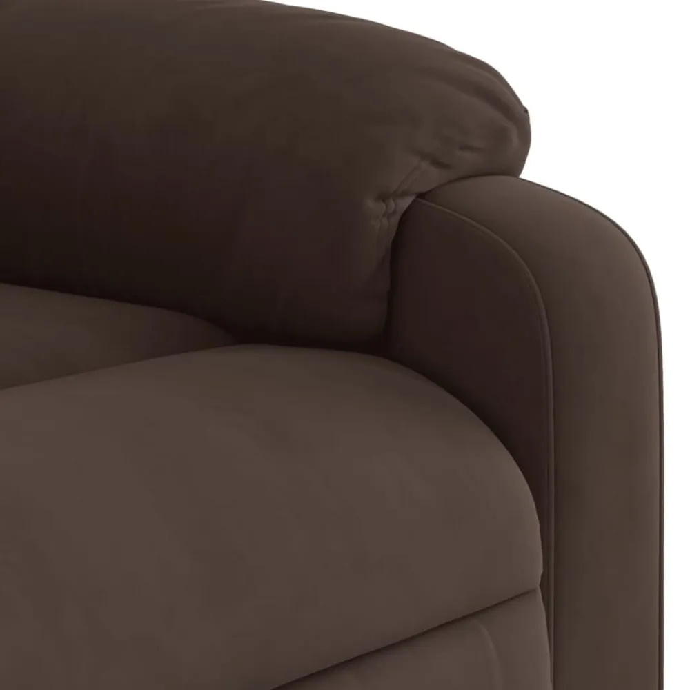 vidaXL Sillón eléctrico reclinable elevable tela microfibra marrón Marrón New