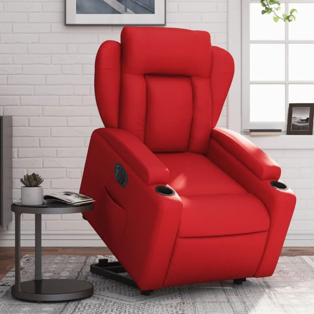 vidaXL Sillas-Sillón elevable eléctrico cuero artificial