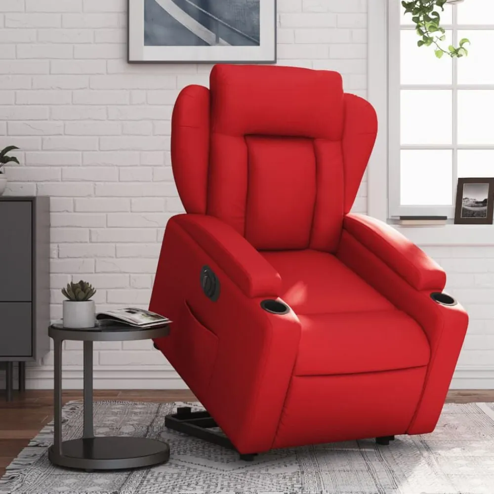 vidaXL Sillas-Sillón elevable eléctrico cuero artificial