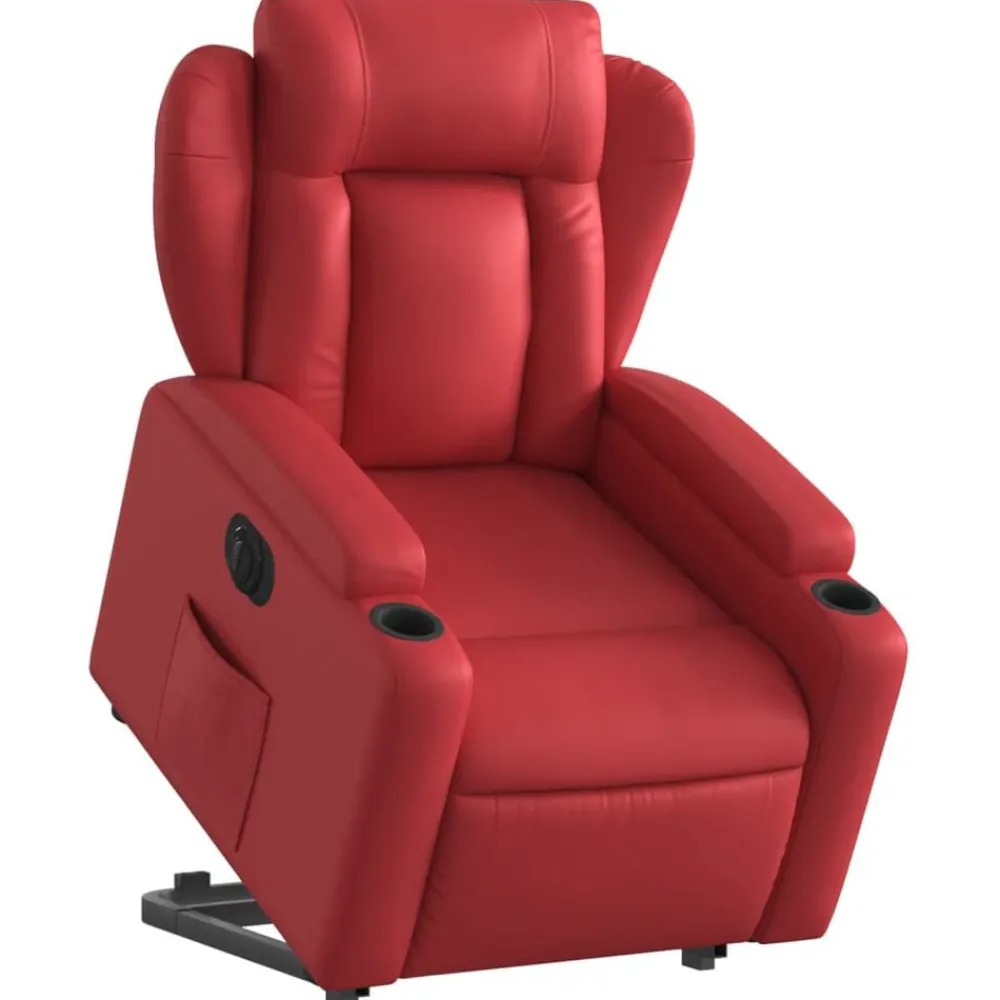 vidaXL Sillas-Sillón elevable eléctrico cuero artificial