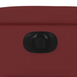 vidaXL Sillas-Sillón elevable eléctrico cuero artificial rojo tinto