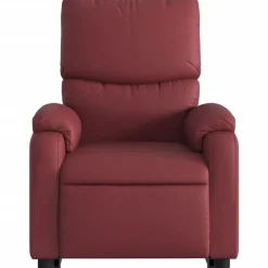 vidaXL Sillón elevable eléctrico cuero artificial rojo tinto Rojo vino tinto Hot