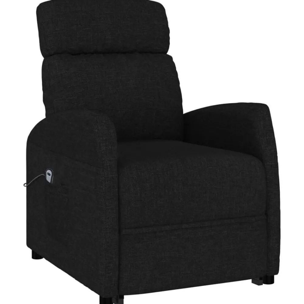vidaXL Sillón elevable tela Negro Outlet
