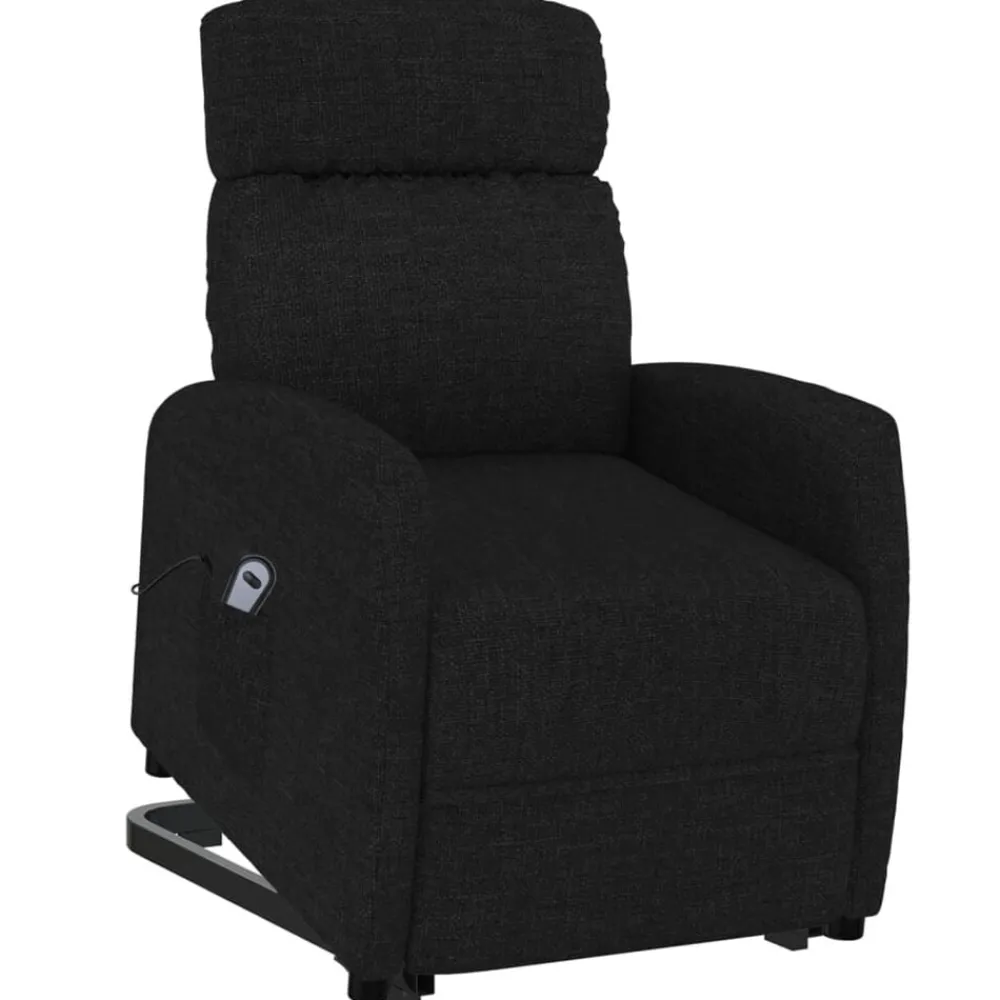 vidaXL Sillón elevable tela Negro Outlet