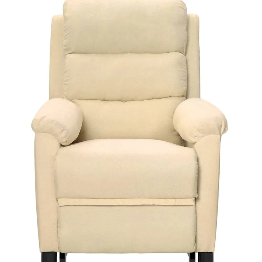 vidaXL Sillón elevable tela Crema