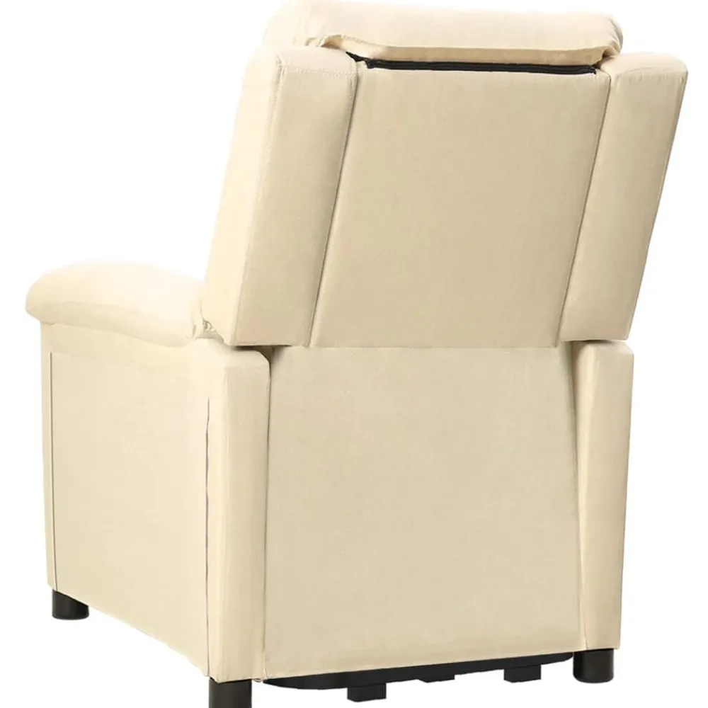 vidaXL Sillón elevable tela Crema