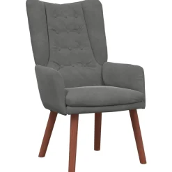 vidaXL sillón 63 x 67 x 94 cm Terciopelo Gris oscuro Online