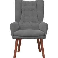 vidaXL sillón 63 x 67 x 94 cm Terciopelo Gris oscuro Online
