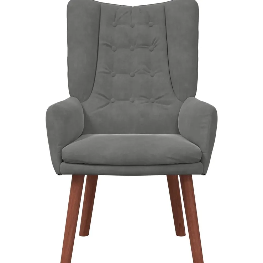 vidaXL sillón 63 x 67 x 94 cm Terciopelo Gris oscuro Online