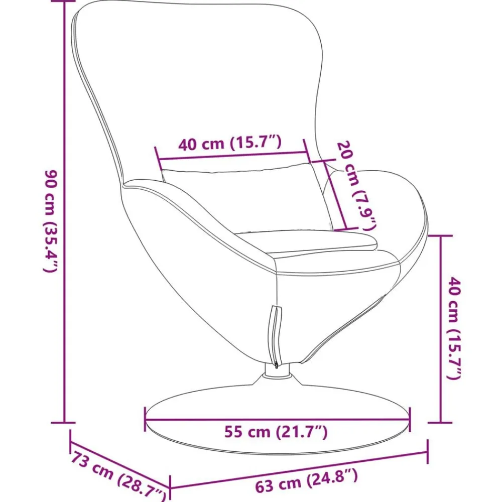 vidaXL Sillón huevo Terciopelo Gris claro Hot