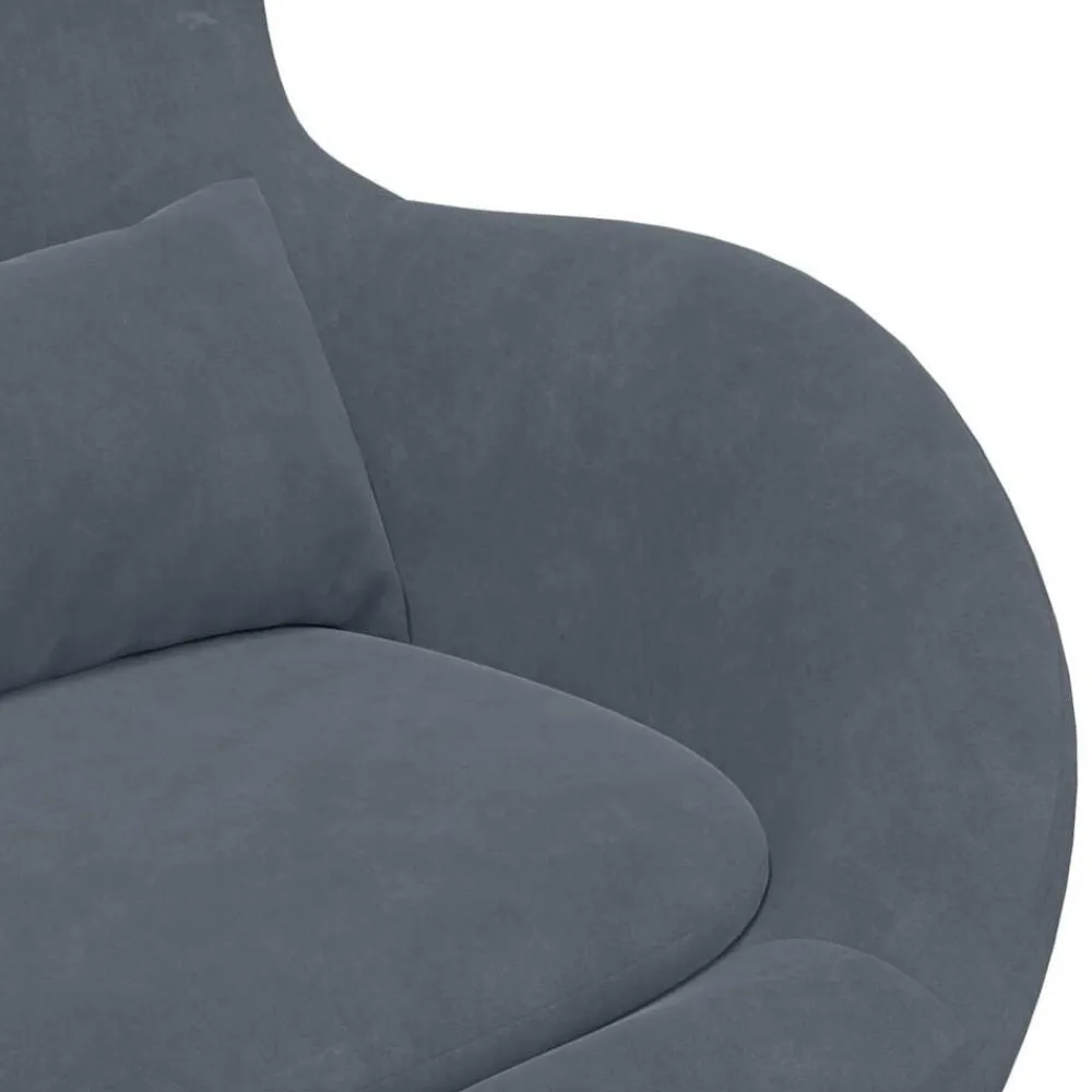 vidaXL Sillas-Sillón huevo Terciopelo