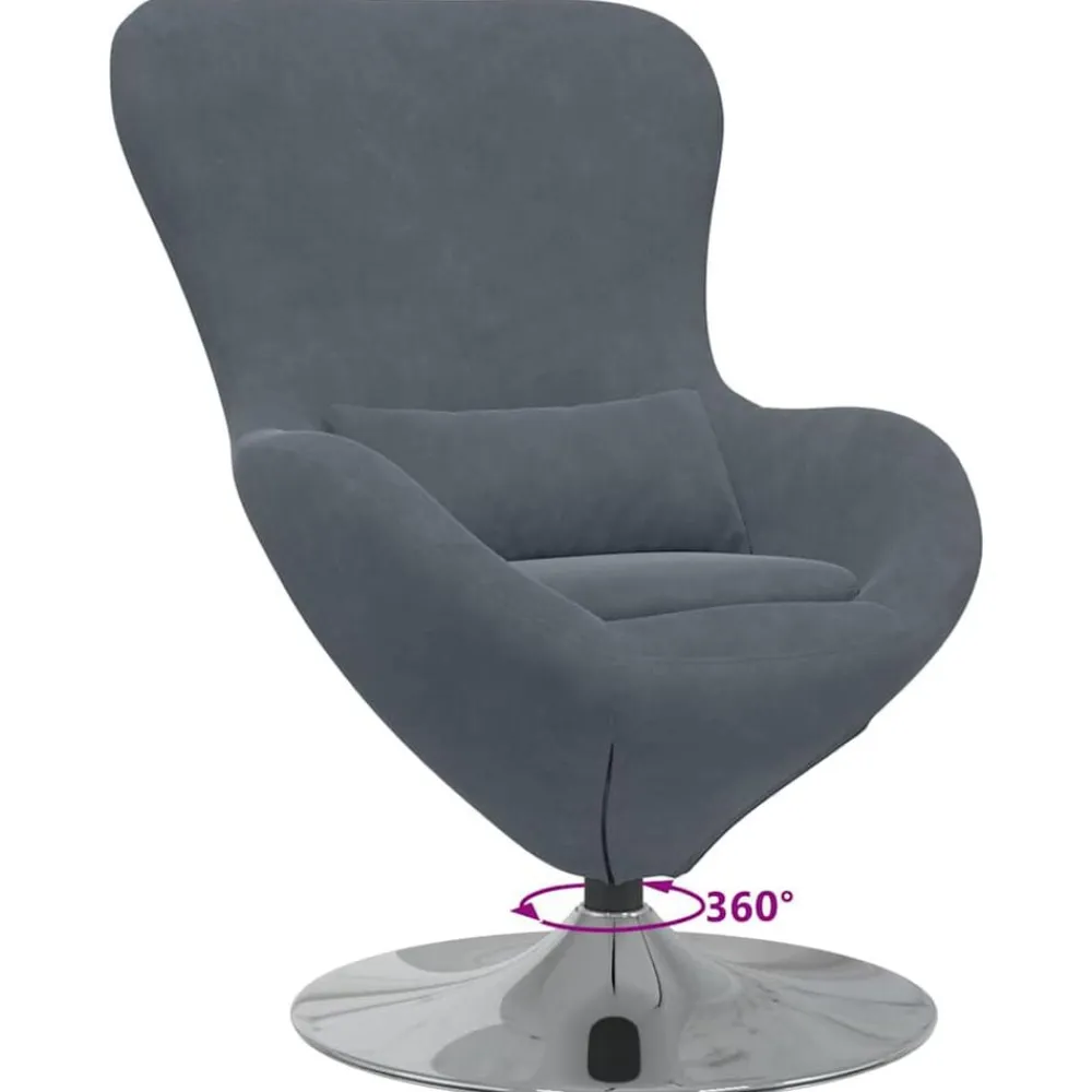 vidaXL Sillas-Sillón huevo Terciopelo