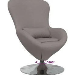 vidaXL Sillas-Sillón huevo 63 x 73 x 90 cm tela