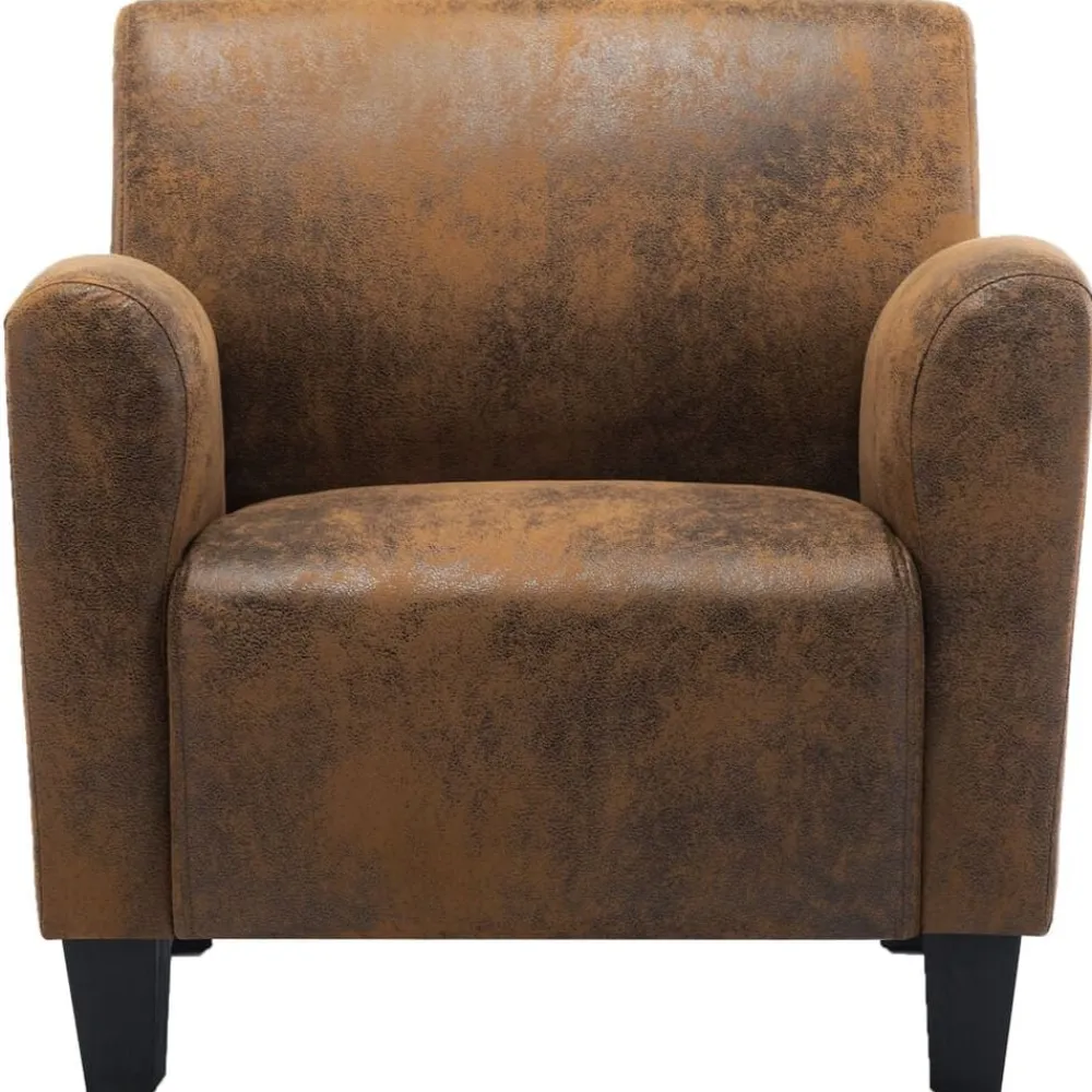 vidaXL Sillón marrón 70x69x72 cm piel sintética Online