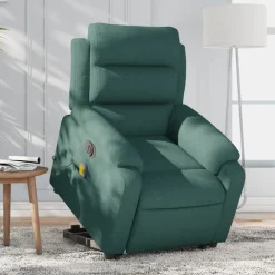 vidaXL Sillas-Sillón masaje eléctrico reclinable elevable tela