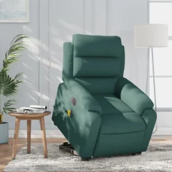 vidaXL Sillas-Sillón masaje eléctrico reclinable elevable tela