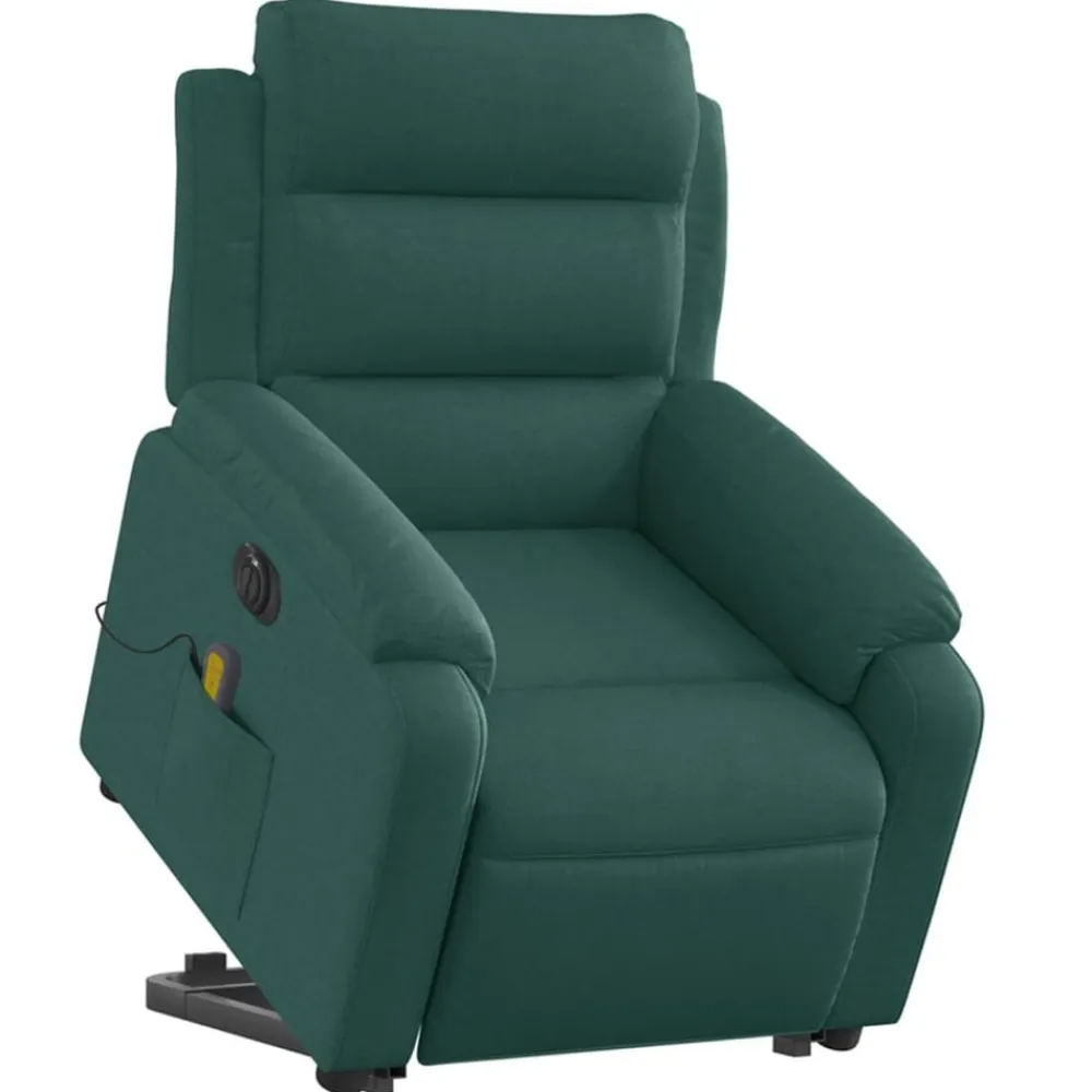vidaXL Sillas-Sillón masaje eléctrico reclinable elevable tela