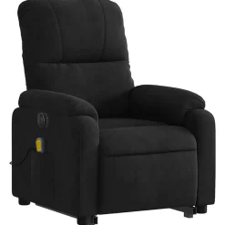 vidaXL Sillón masaje eléctrico reclinable elevable tela Negro Clearance