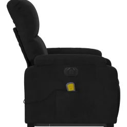 vidaXL Sillón masaje eléctrico reclinable elevable tela Negro Clearance