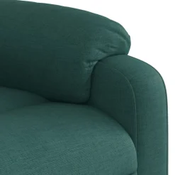 vidaXL Sillón masaje eléctrico reclinable elevable tela Verde oscuro Discount