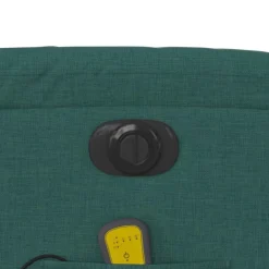 vidaXL Sillón masaje eléctrico reclinable elevable tela Verde oscuro Discount