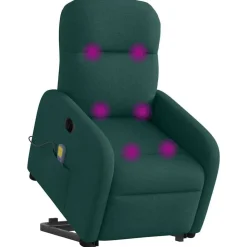 vidaXL Sillas-Sillón masaje eléctrico reclinable elevable tela