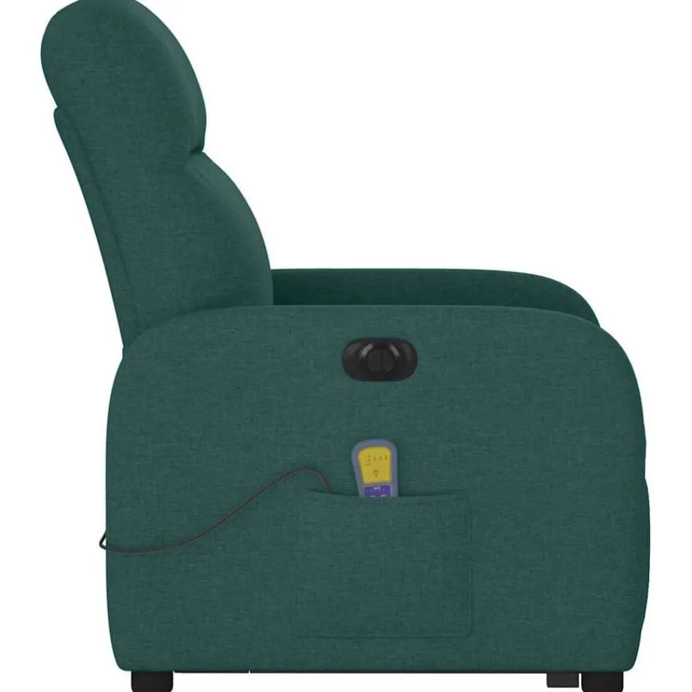 vidaXL Sillas-Sillón masaje eléctrico reclinable elevable tela